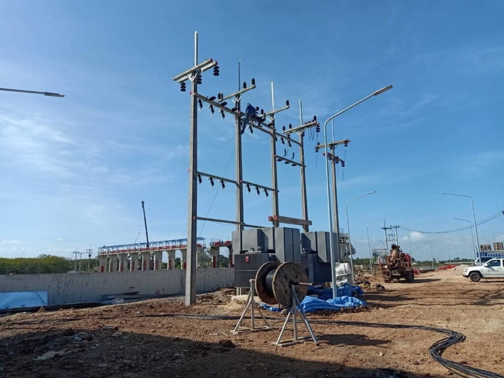 งานปักสาลากสายแรงต่ำแรงสูง จาก พายแม็กเนท