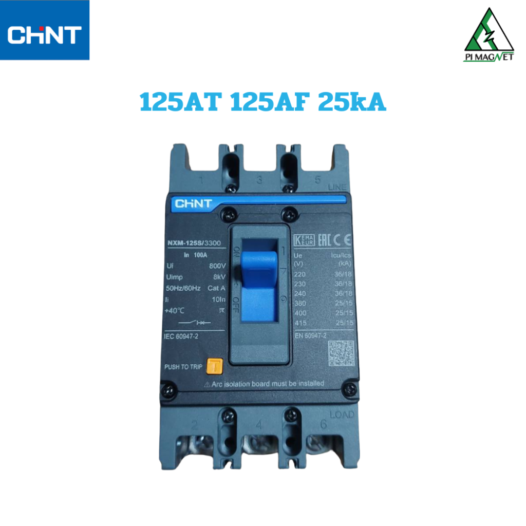 MCCB 3P 125A แบรนนด์ Chint